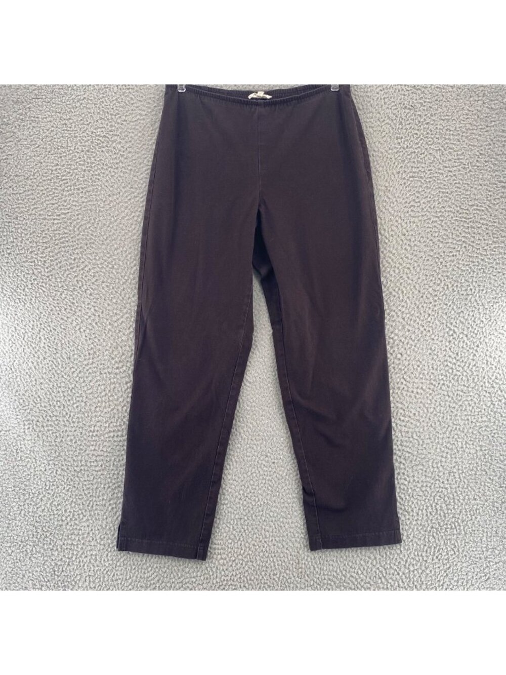 Eileen Fisher Pants Womens Small Brown Stretch Cropped Mid Rise Trousers Everday